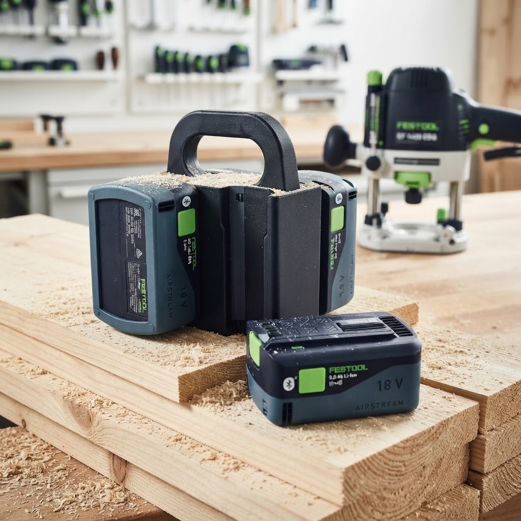 Batteritaske til 4 Festool BP 18 18V batterier - Image 4