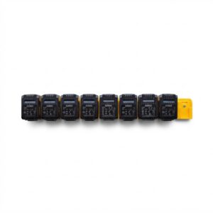 Horisontalt vægbeslag til 9 DeWalt XR 18V batterier